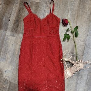 Express red dress